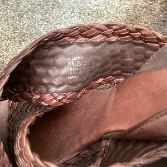 Vince Camuto Signature Vi Lenny Latigo Wrap Leather Wedges - Picture 8 of 11